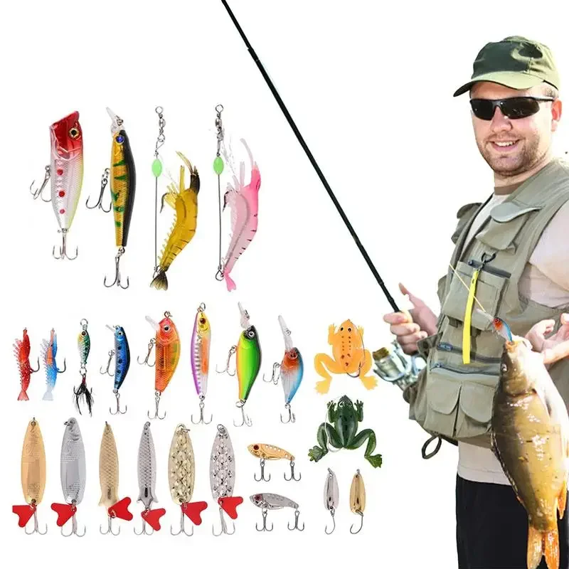 24 Days Christmas Advent Calendar 2024 Fishing Christmas Countdown Calendar Fish Bait Calendar for Christmas Gifts