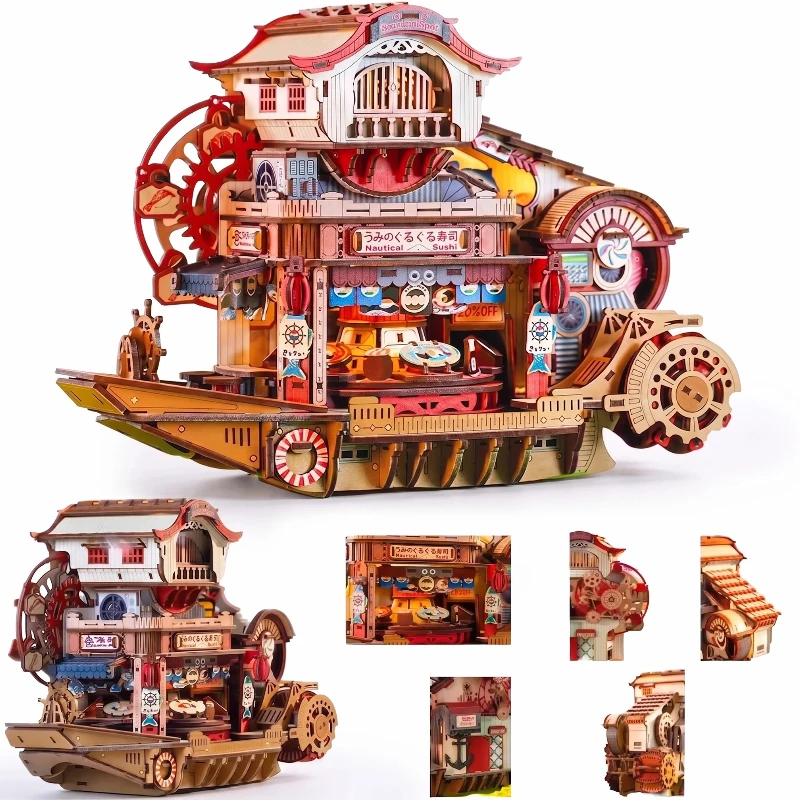 Nautical Sushi 3D Puzzles for Adults 425PCS Wooden 7 Nautical Sushi 3D Puzzles for Adults 425PCS Wooden