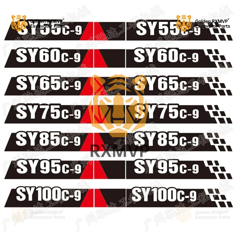 Sany sticker sy60-9 75 135 155 205 215 265 305 335 365h 485h-9 type