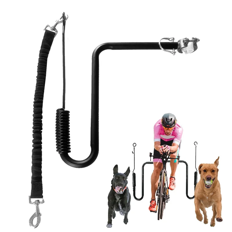 ABUI-Dog Bicycle Leash Heavy Duty Hands Free Attachment For Riding Cycling For Dog Bike Leash For Exercise