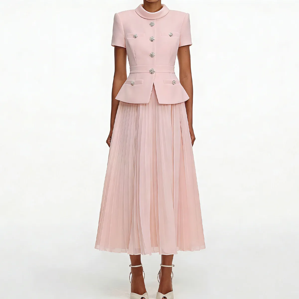 Merk elegante patchwork zomer tweed chiffon jurken dames strass luxe formele avond lange jurk feestdiner vestidos