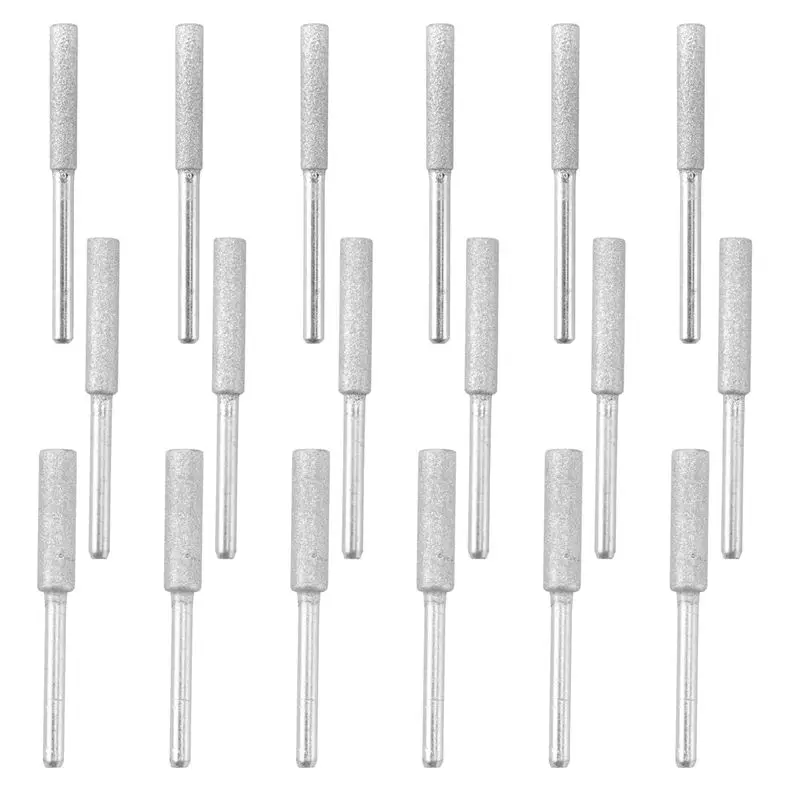 AB08-18Pcs Diamond Chainsaw Sharpener Bits,3 Size Stone Chain Saw Chainsaw Sharpener Tool For Chain Saw Stone Jewelry Wood