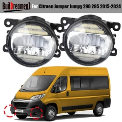 2IN1 Car Canbus LED Fog Light Accessories with Daytime Running Lamp DRL H11 For Citroen Jumper Jumpy 290 295 2015-2024