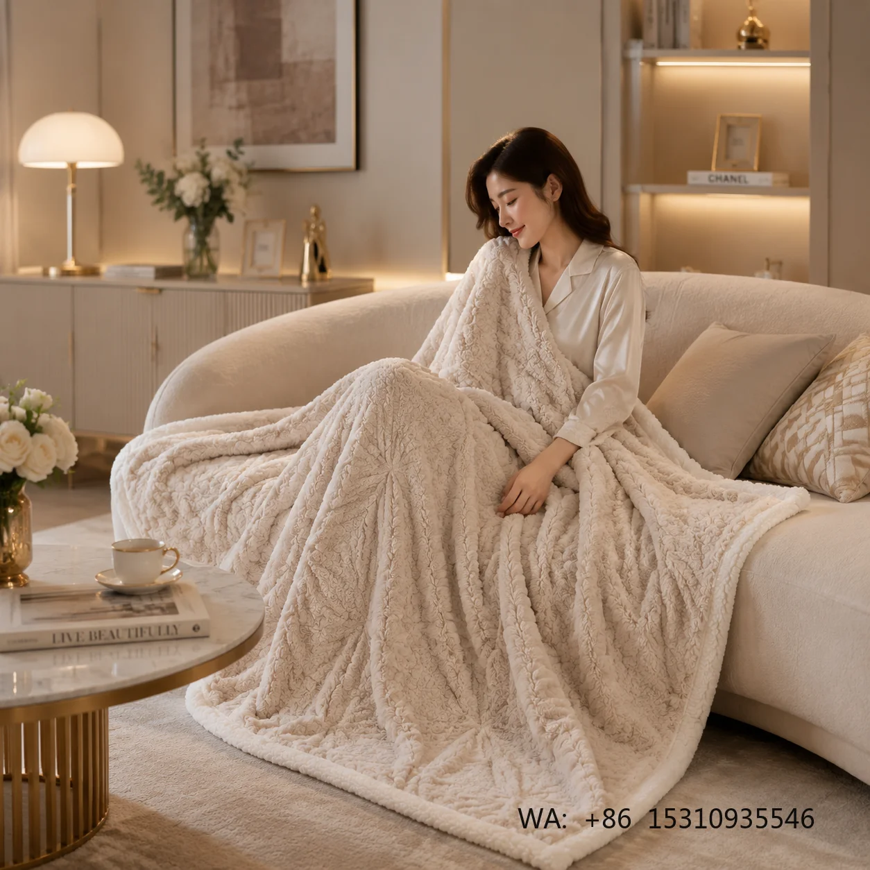 2026 Cross-border Class Jacquard Polyester Double-Sided All-Season Lightweight Baby-Soft Dual-Use Throw BlanketFactory