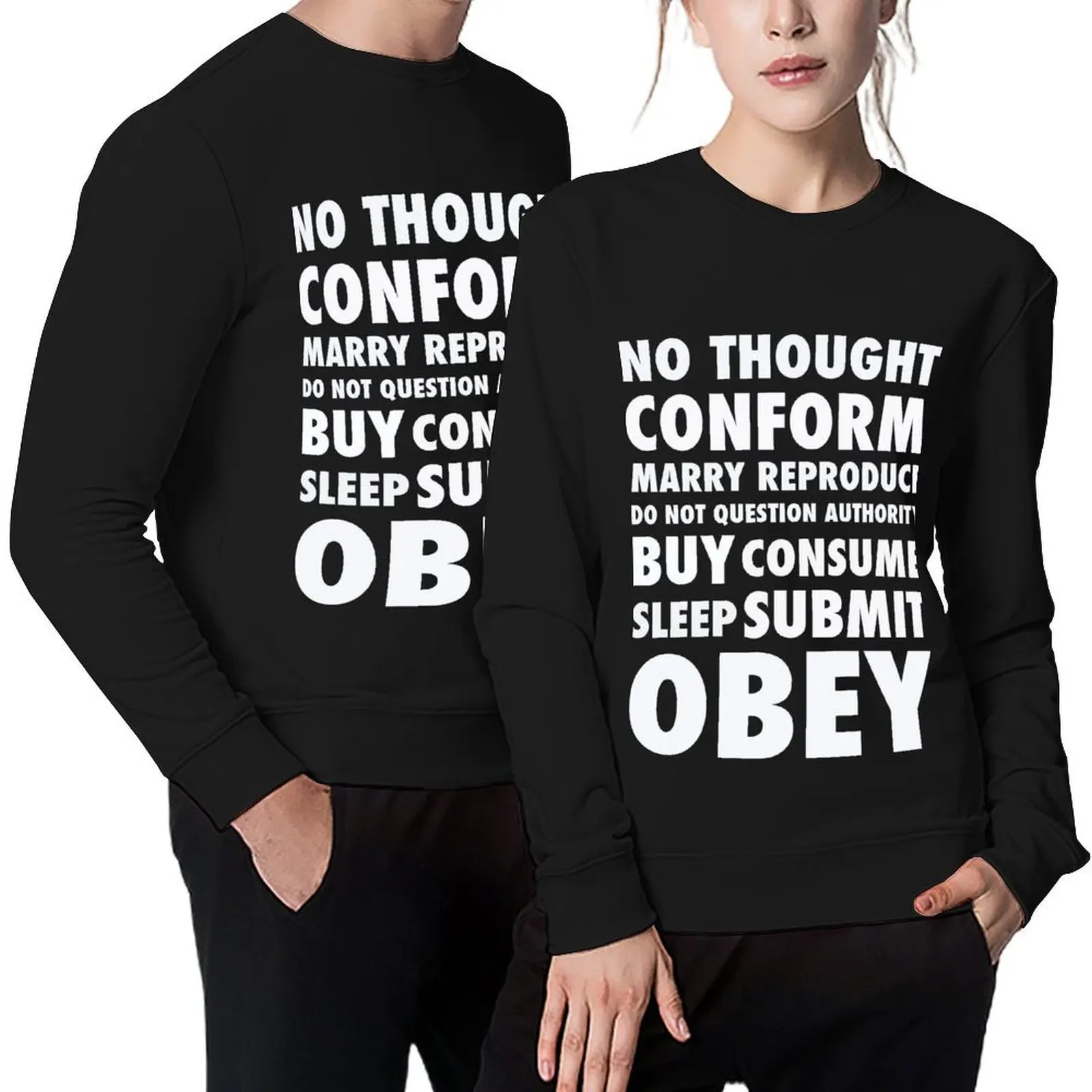 

They Live - Hidden Messages - White Pullover men's coat men's clothes tracksuits tracksuit men's sweatshirts