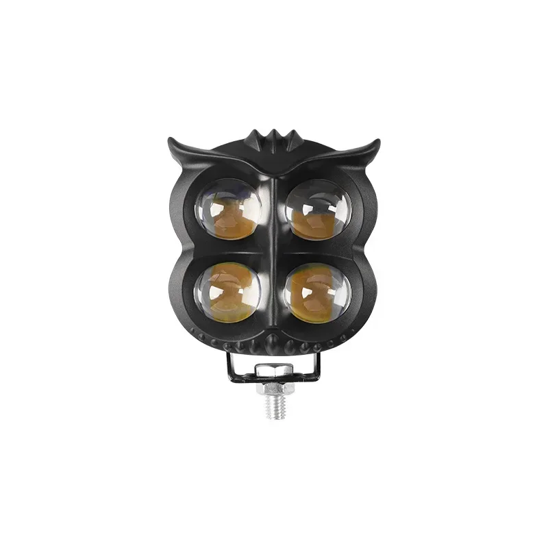 Hot-selling Motorcycle 4-eye Owl Two-color Spotlights Electric Vehicle LED Motorcycle External Auxiliary Lights