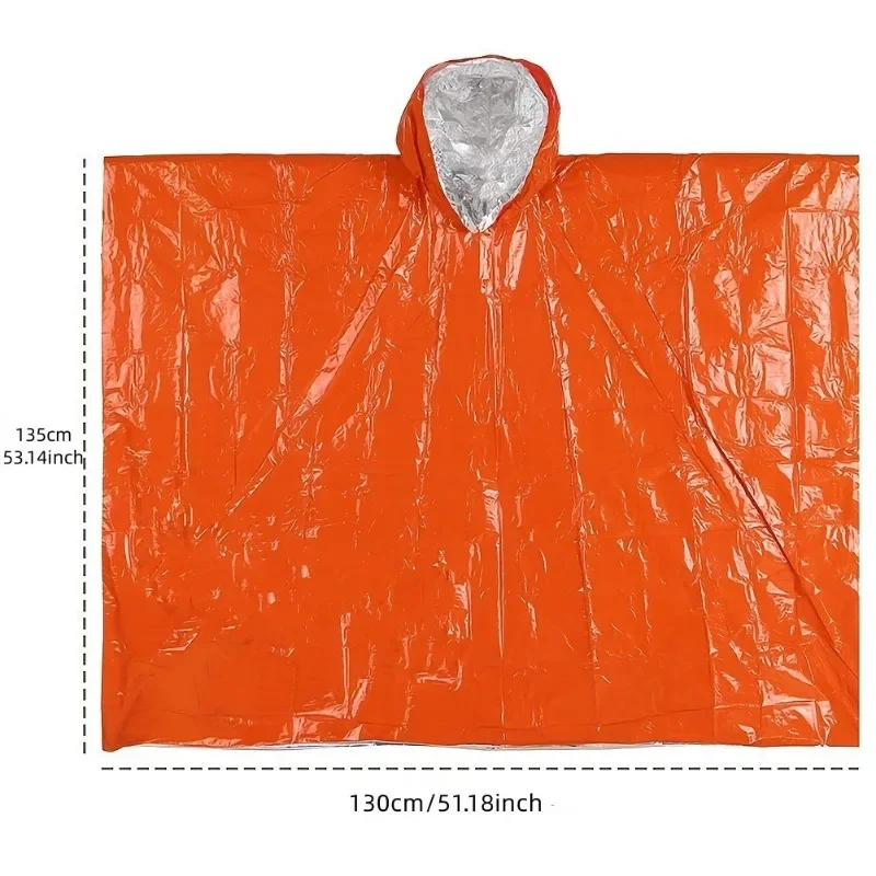 Outdoor Portable First Aid Raincoat Long Cycling Thickened Reflective Windproof Emergency Hiking Multifunctional Raincoat