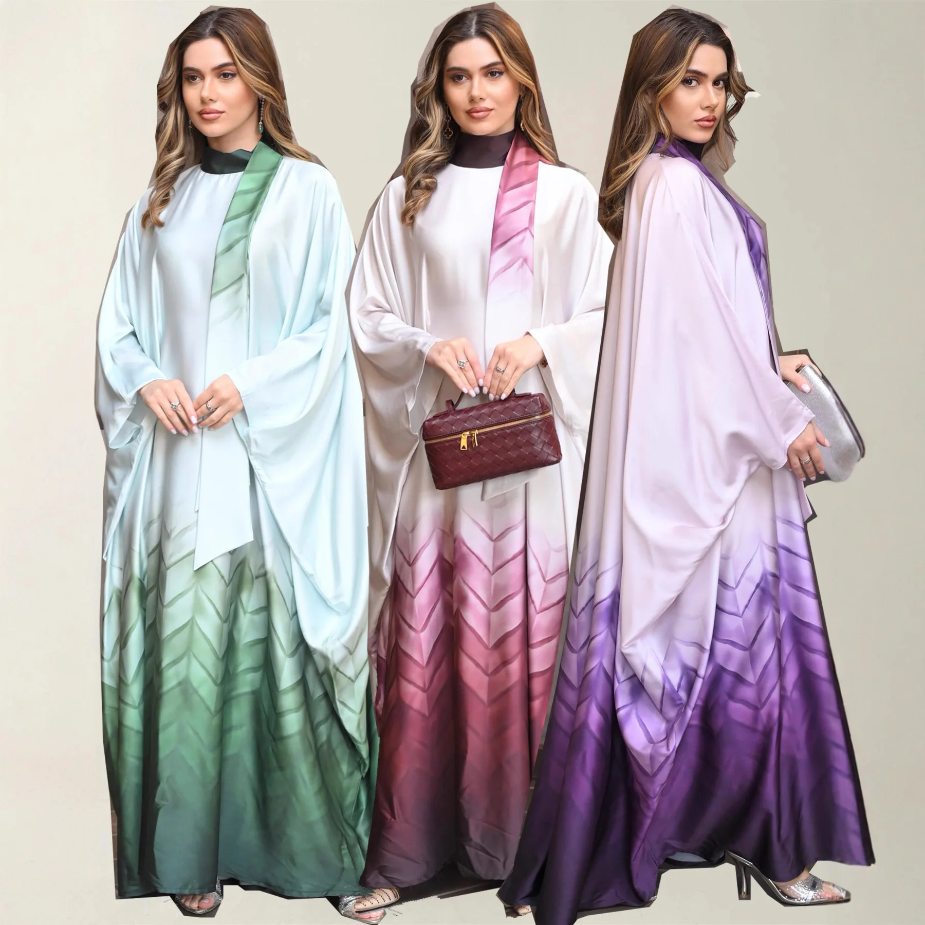 

Длинное платье Ид Абая, женские вечерние платья, халат с принтом, рукав «летучая мышь», мусульманский Рамадан, Марокко, Джалабия, Дубай, Абая, кафтан, Vestidos