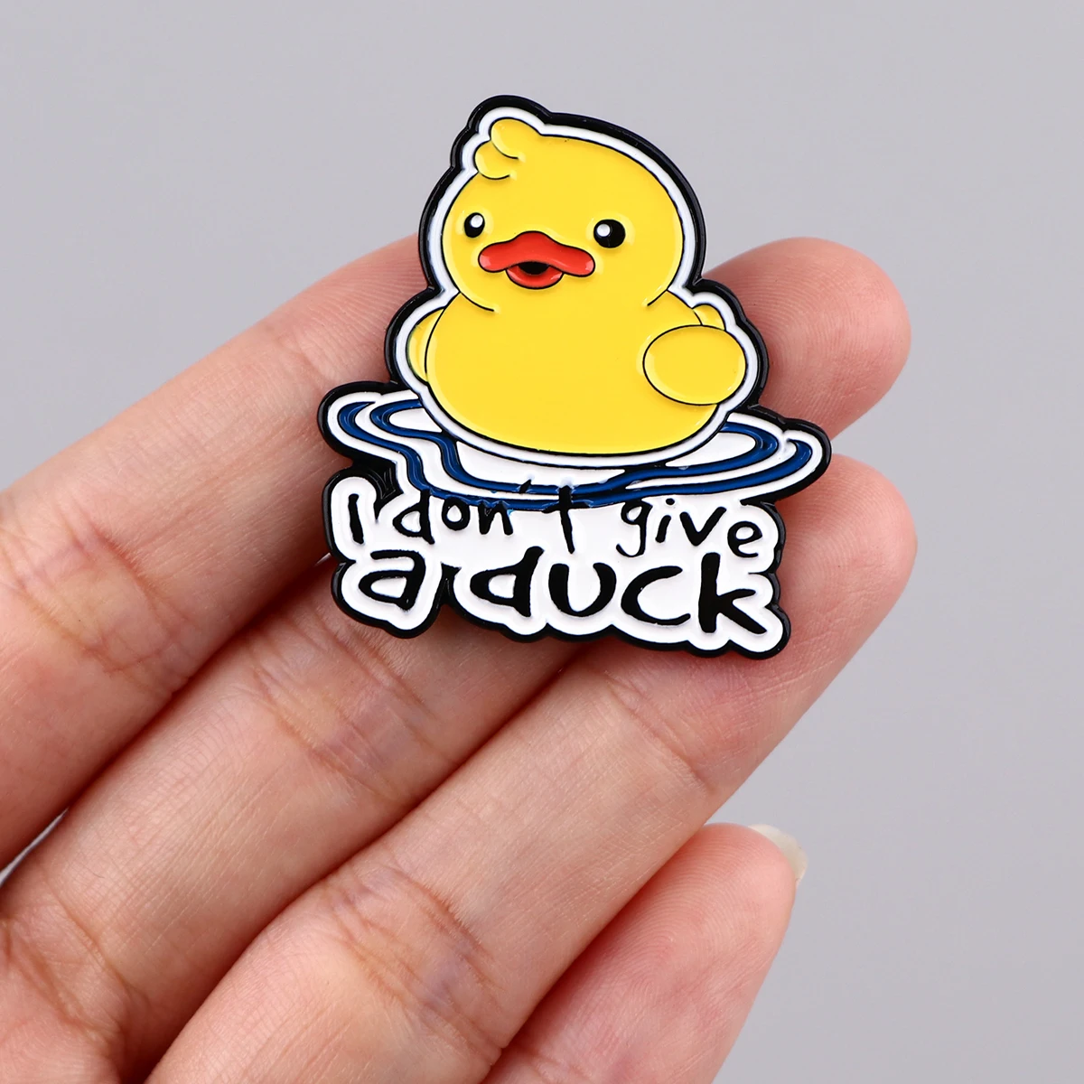 Cute Duck Enamel Pin Funny Quotes Brooches for Women Lapel Pins Goose Badges on Backpack Clothes Accessories Animal Jewelry Gift