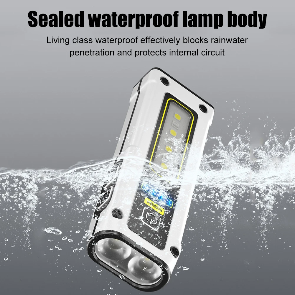 500LM Mini Flashligh XPG COB LED Flashlight 7 Gear Flash Light Torch Aluminum Alloy with Magnet Rechargeable Pocket Lantern