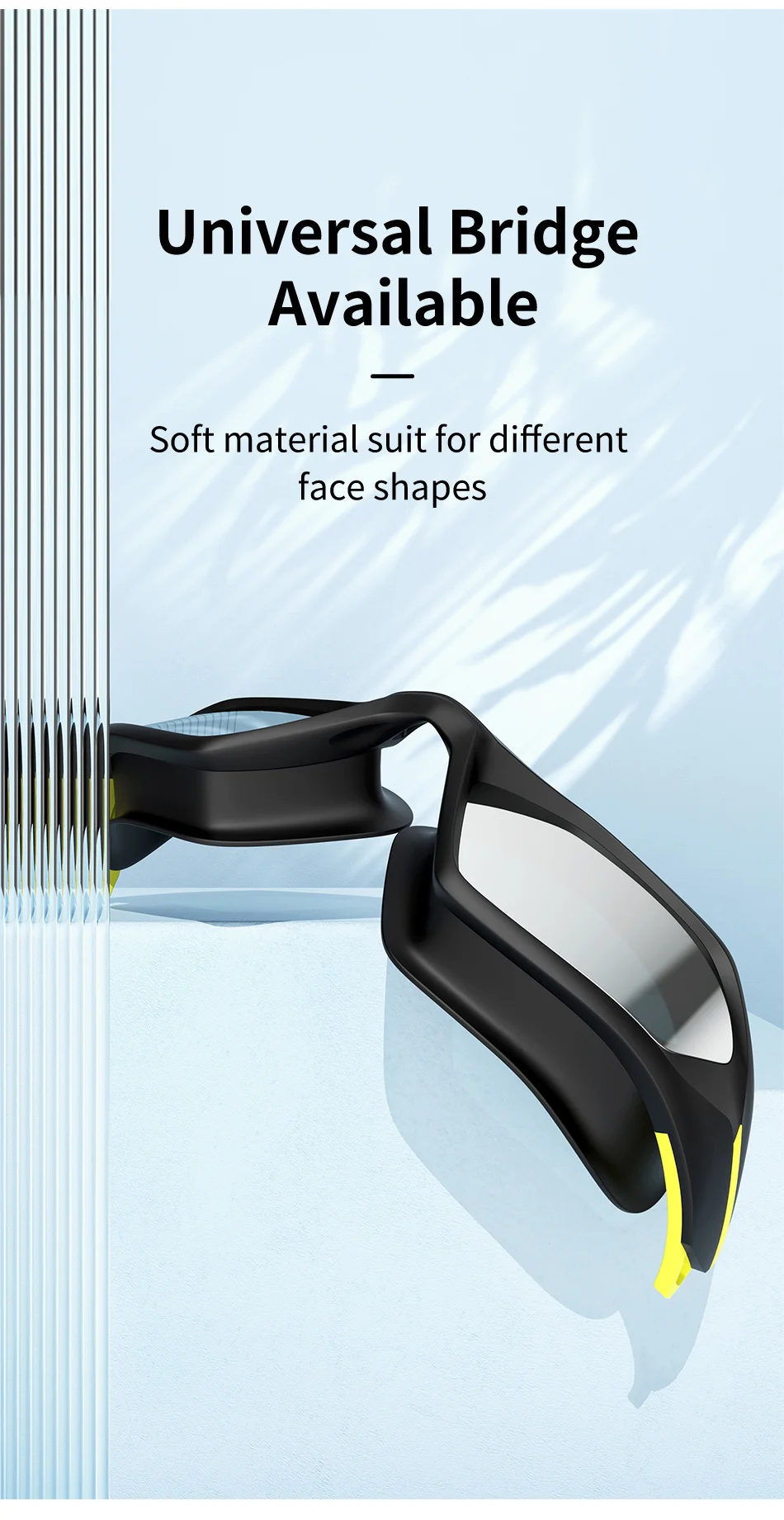 Professionelle Schwimmbrille VISTEX Importierte Antibeschlag-wasserdichte UV-Schutz-Silikagel-Tauchbrille Wettkampfbrille – Detail 7