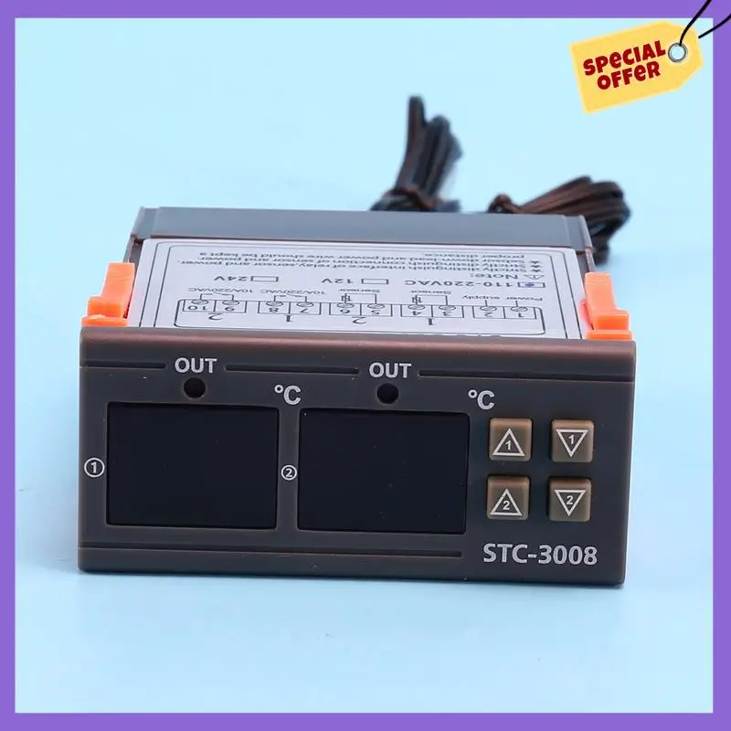 

-A96Z 4X Stc-3008 110-220 В двойной цифровой термостат регулятор температуры для инкубатора термостат гигрометр осушитель