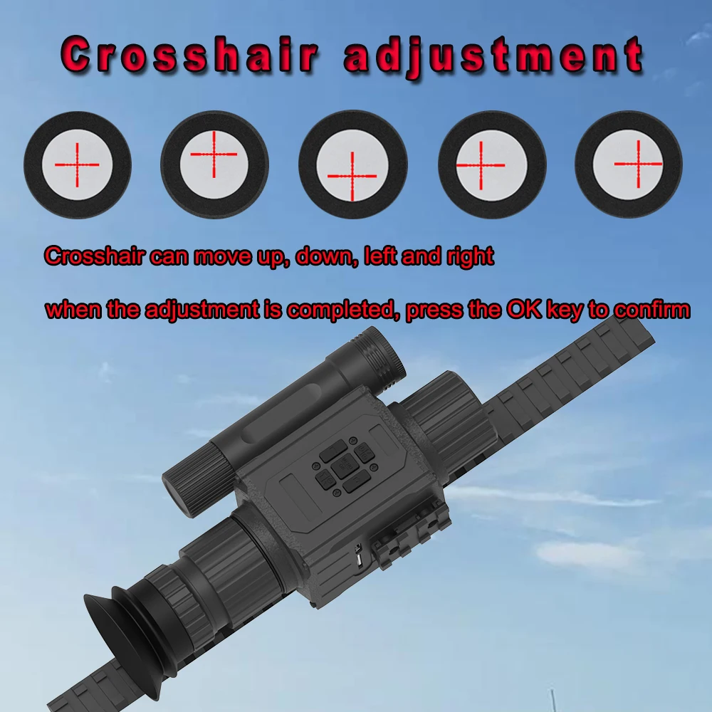 2026 Hunting Night Vision Device AI Zoom 5X 1080P Optical Technology, Visible in the Dark 200-400 Meter Rifle Sight