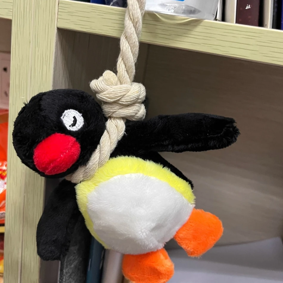 

New 16CM Pingu Sling Plush key khain Pendant Cute Animal Doll Backpack Pendant Bag Accessories Children's Decorative Gifts