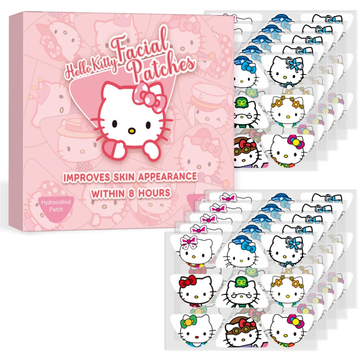 Sanrio Acne Pimple Patches, Hydrocolloid Spot Cover Stickers, Cute Face Care Patches for Daily Use