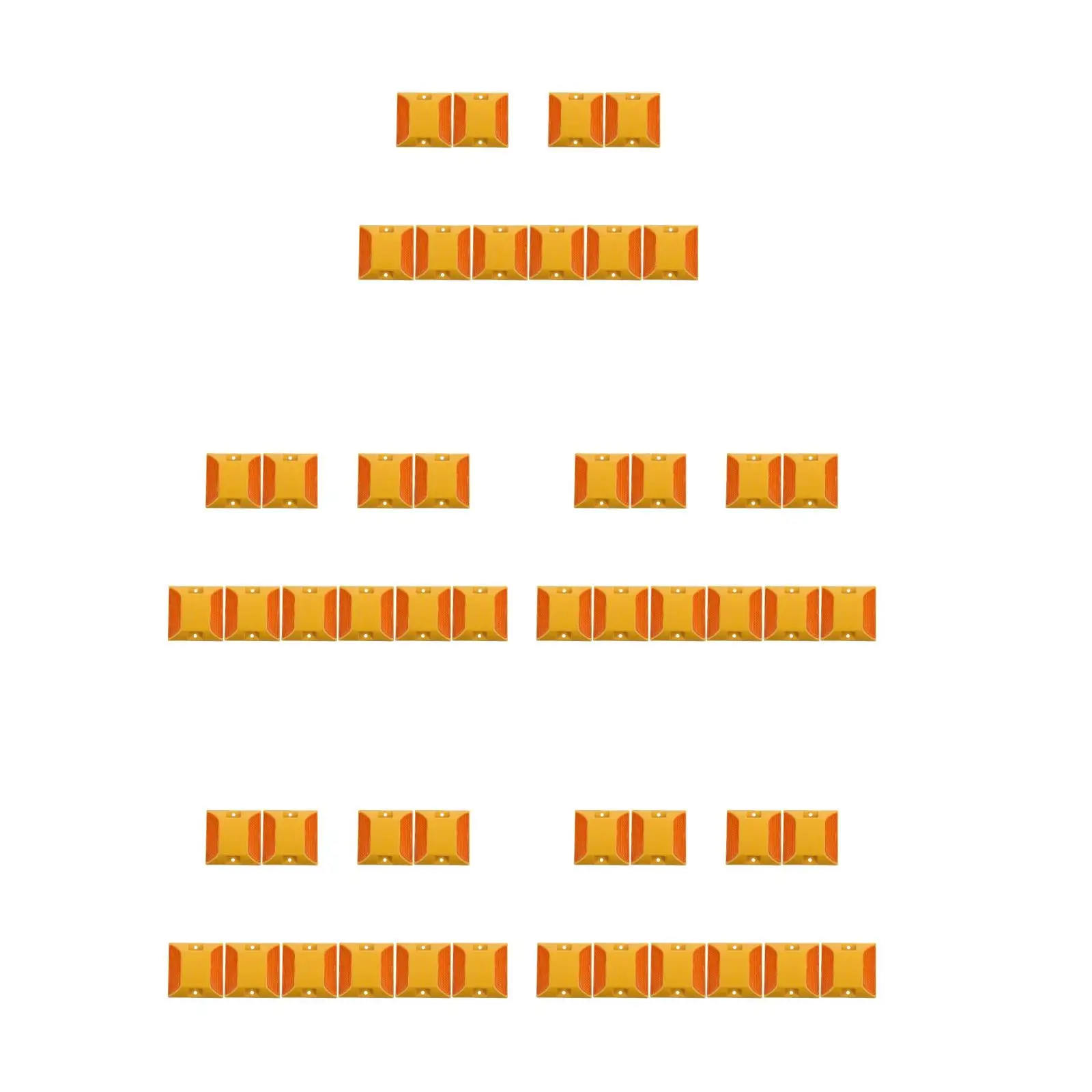 

5pcs Set of 5 Drive Way Markers Driveway Reflective Road Rectangle Stud Studs Reflectors Pavement