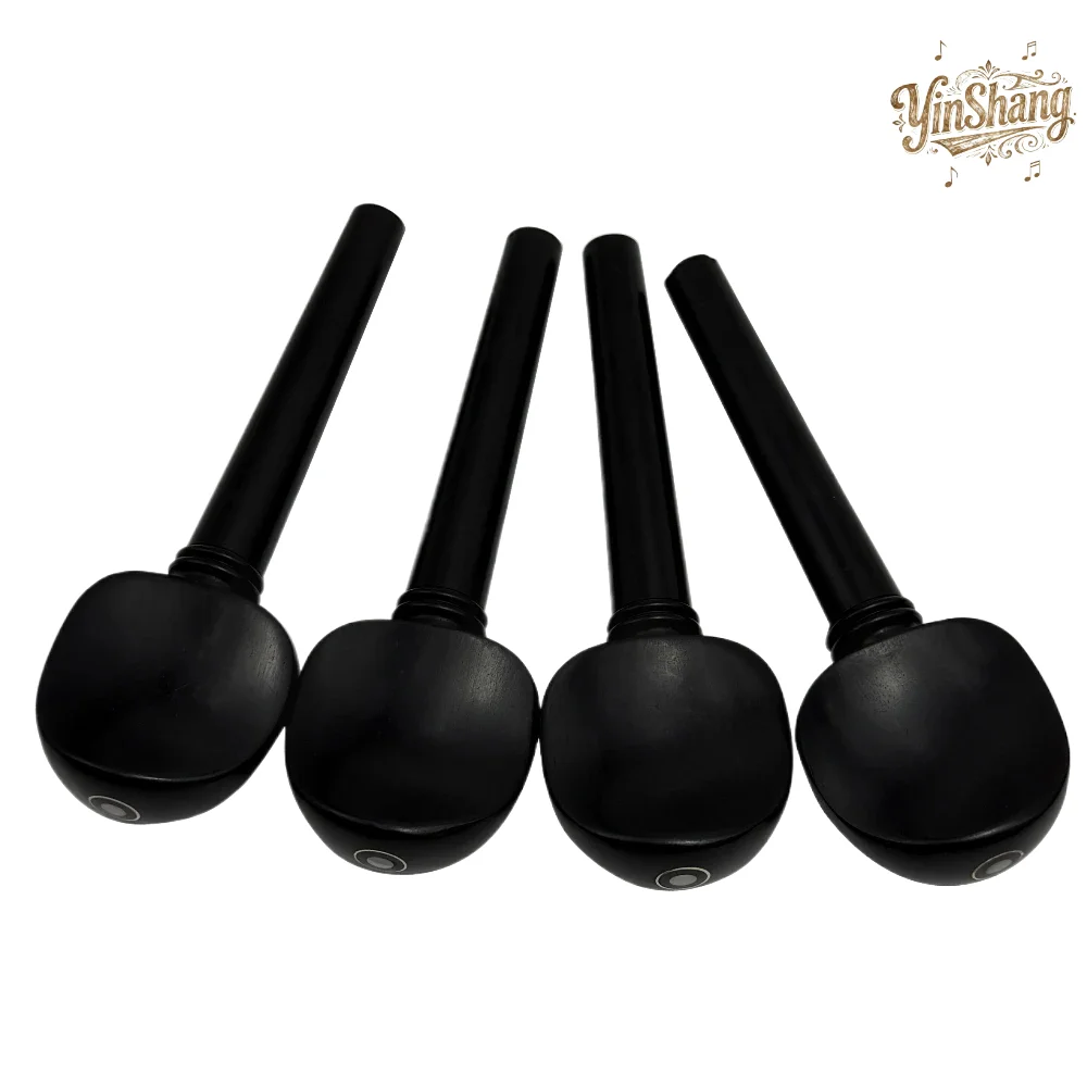 

Hand-made 4/4-1/8 Cello Accessories Parts Fittings A-grade Ebony Wood Tailpiece And Tuning Pegs Set
