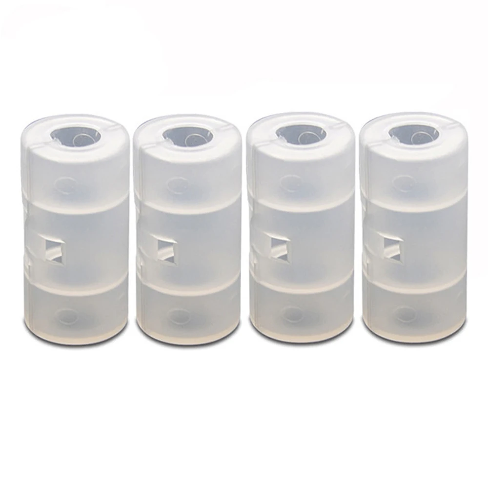 6PCS AA to C Battery Adapter Holder Case Converter Switcher LR06 AA to C LR14 Size Battery Storage Box