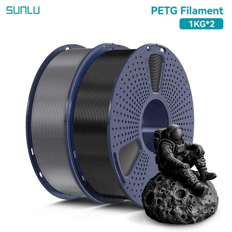SUNLU 2KG 3D PLA/PETG/PLA PLUS/Klares Filament 1,75mm 2 Rollen 1KG 3D-Drucker Filament Sauber Gewickelt für 3D-Drucker & 3D-Stift