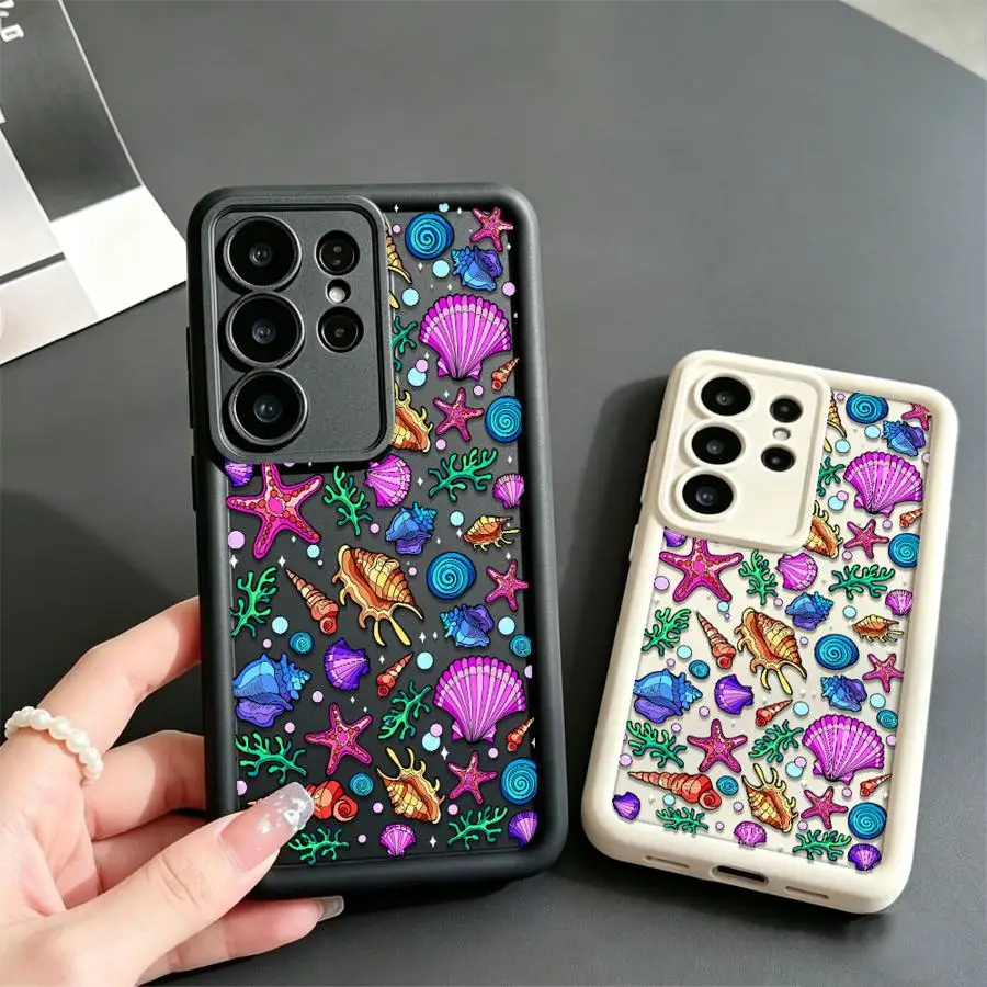 Case for Samsung Galaxy S26 Ultra S23 FE S22 S25 S20FE S24 Plus S24Ultra S25 Edge S21 Phone Cover Seashell Starfish