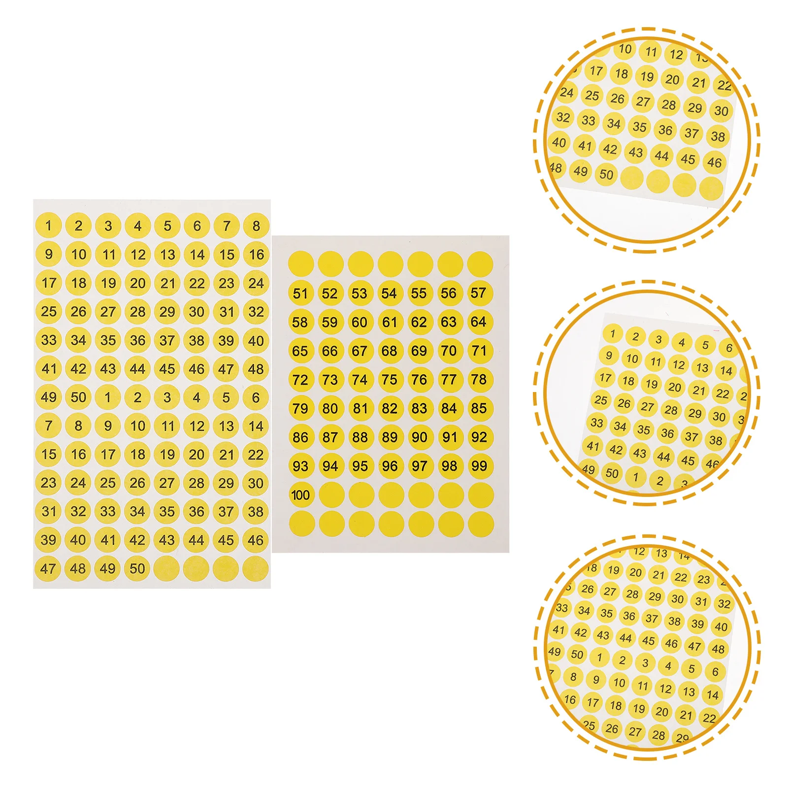 10 Sheets Round Digital Number Stickers Multi-Use Adhesive Number Labels for Office Classroom Organizing Identification