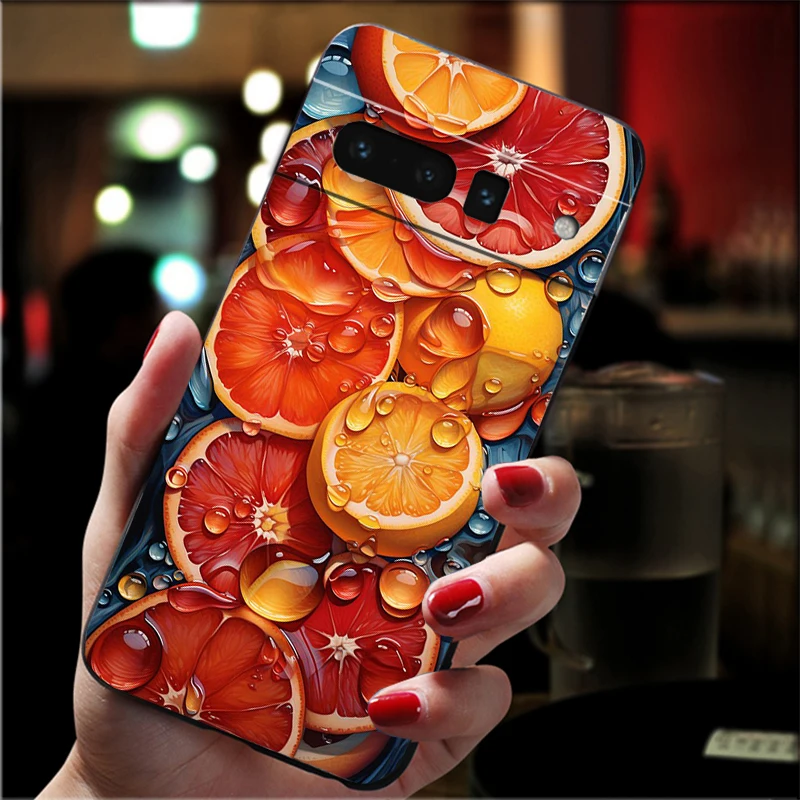 Orange Fruit Phone Case For Google Pixel 8A 8 7 Pro 7A 7 6A 6 Pro 5A 4A 3A Pixel 5 6 4 3 3A XL