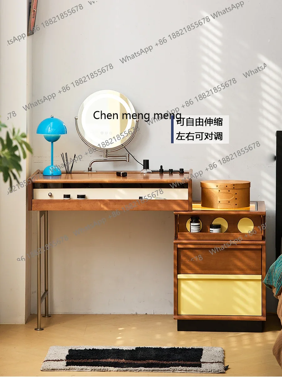 Hot sales Medieval small apartment solid wood dresser chest integrated bedroom storage cabinet corner end of bed retractable mak