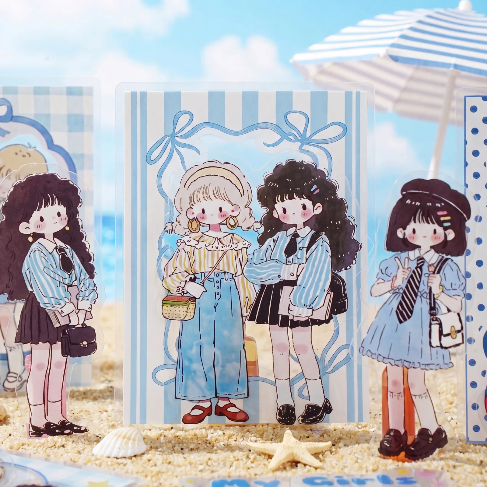 15pcs/1lot Kawaii Scrapbook Stickers Sweet Dream Imprint Junk Journal Gold Planner Stationery Planner Decorative