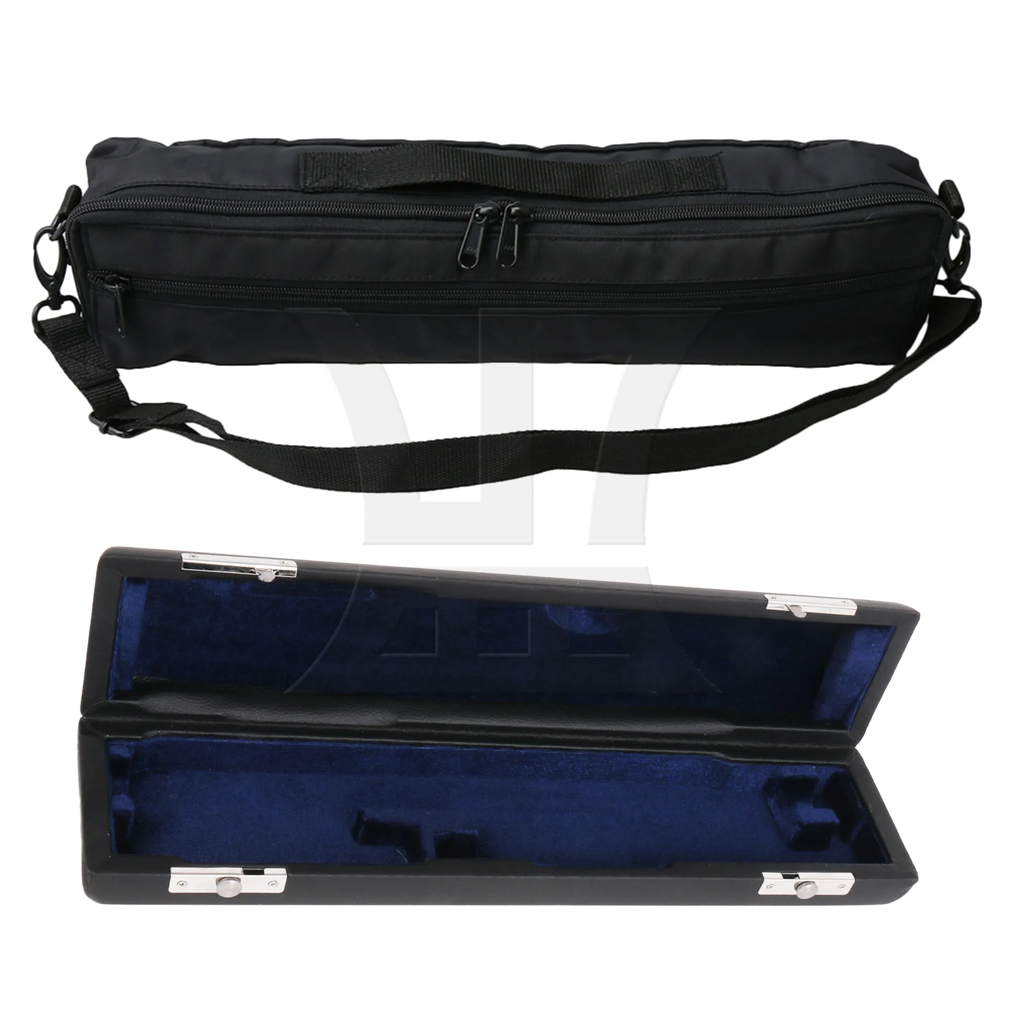 

Yibuy 1 Set Of 2 Pieces 16 Hole Flute Case, Fluted Design, For Players, With Flute Case Bag