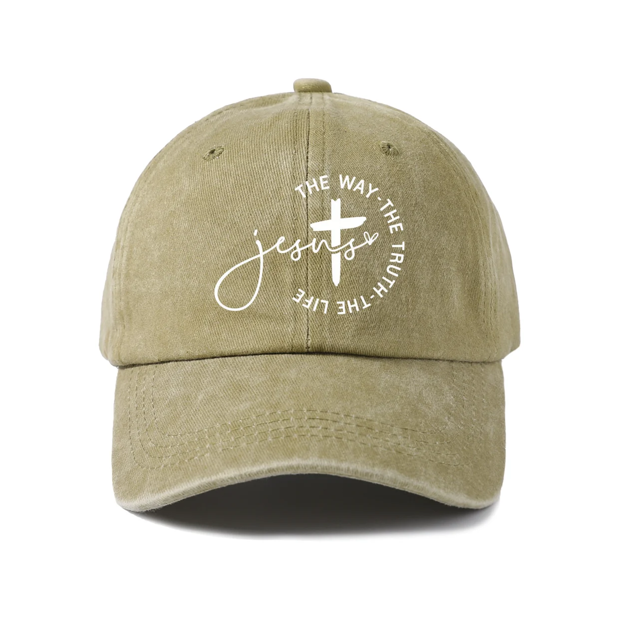 Retro Typography Graphic Baseball Cap, Vintage Washed Adjustable Unisex Dad Hat, Everyday Gift
