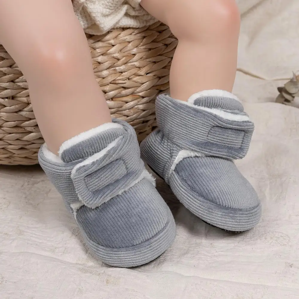 

Meckior Winter Snow Baby Boots Newborn Warm Toddler Shoes Baby Boy Baby Girl Solid Color Baby Shoes Baby 0-18 Months