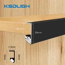 Einbau Bar Schrank Regal Mit Hintergrundbeleuchtung 0,5 M 1 MT/TEILE Aluminium Profil 45 Grad Versteckte Beleuchtung Schrank Clip Bar Streifen lampen