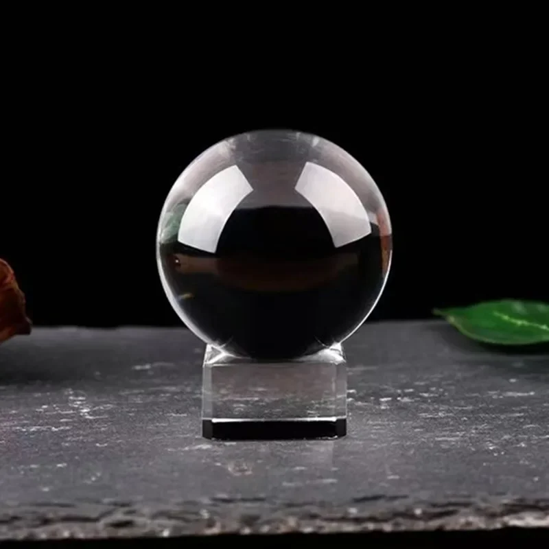 Topest quality lensball with stand for photography crystal ball supplier 60mm/80mm crystal ball with base fortune ball