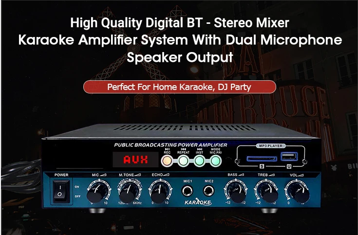 Professional 60W BT Mini Power Amplifier Constant Voltage Sound Equipment Receivers & Amplifiers