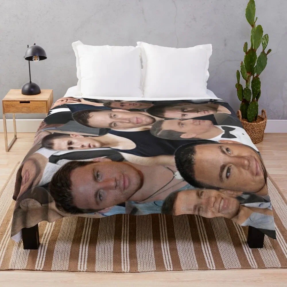 channing tatum photo collage high quality Throw Blanket Luxury Designer Plush Blankets