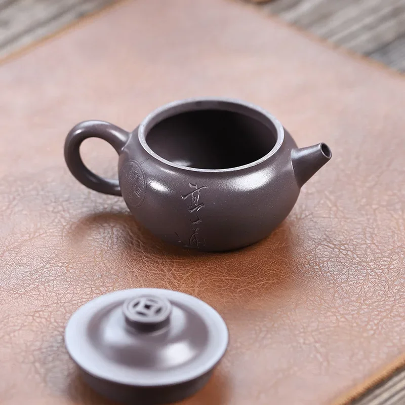 130ml Creative Yixing Purple Clay Teapot Famous Handmade Tea Pot Beauty Tea Infuser Kettle Authentic Chinese Zisha Tea Set