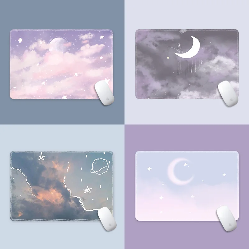 Lovely Scenery landscape Small XS Rubber Mousepad For PC Gamer Desktop Decoration Office Game Mat Deskmat Rug With Stitched Edge