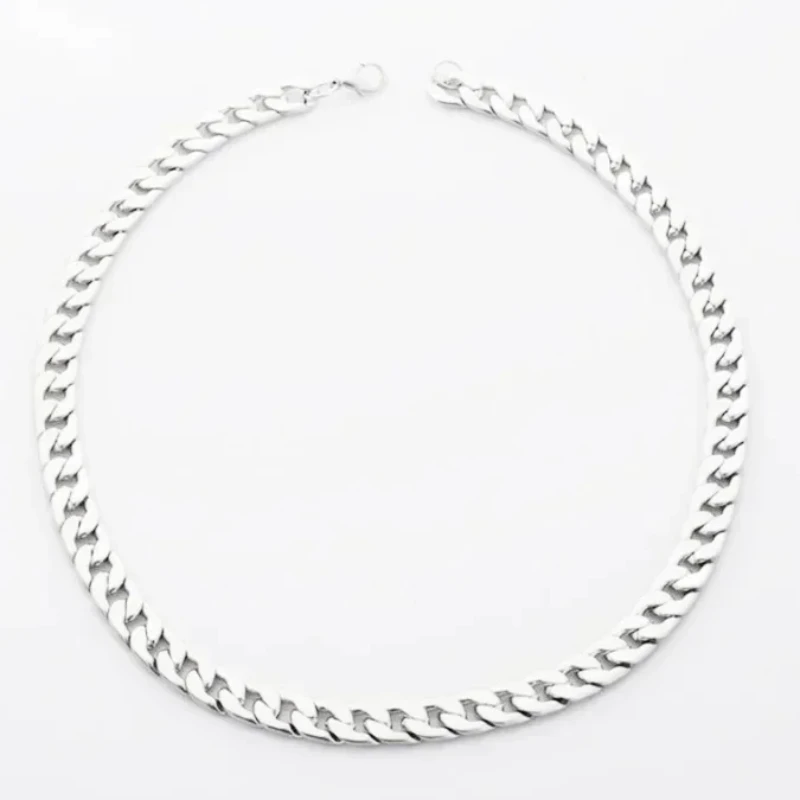 Delysia King men Stainless steel wide flat necklace