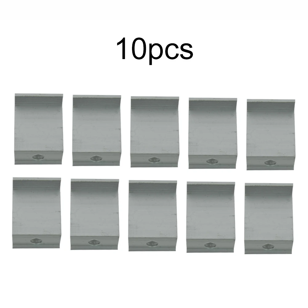 10pcs End Clamp for Solar Panel Mounting Rails Aluminum Alloy Designed for 30mm 35mm 40mm and 45mm PV Frame Sizes