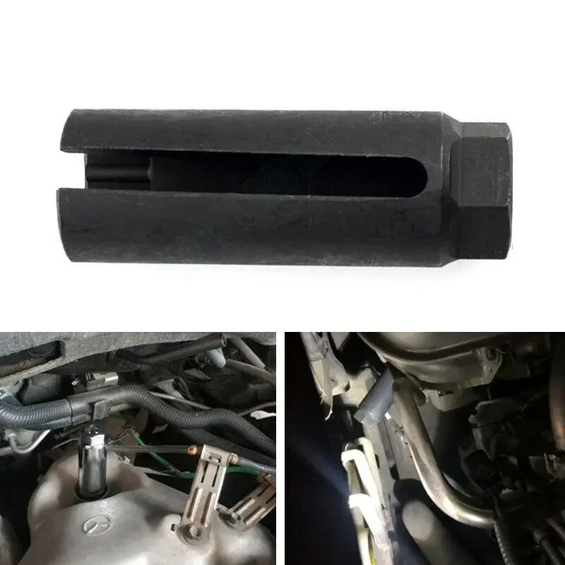 CR-V 22mm Oxygen Sensor Socket 7/8 Square Drive Lambda Remover Tool Steel Black Universal Auto Accessories WORLDKPI