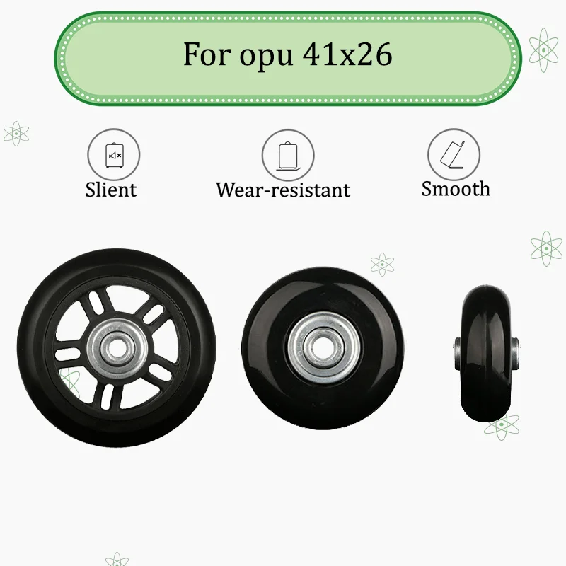 

For 41mm x 26mm Universal Luggage Wheel Replacement Parts Swivel Casters Silent Wheels Luggage Repair