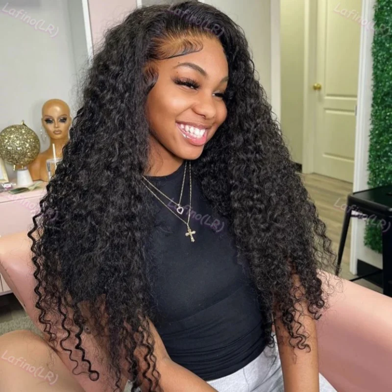 13x6 Hd Lace Frontal Wig Deep Wave 200 Density Curly Human Hair 100% Preplucked Water Wave Front Wigs For Black Women Brazilian