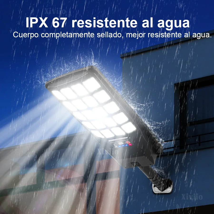 1000000Lm 3500W Solar Light Newly Upgraded Outdoor Street Light Waterproof, Eco-Friendly, Easy to Install, Multi-Level Dimming Remote Control, Large Area Lighting All Year Round