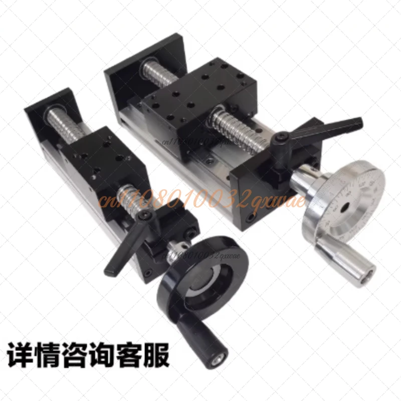 Linear Guide Sliding Table Motion Module with Transmission Ball Screw, Manual Rocking Wheel & Cross Lift Mechanism
