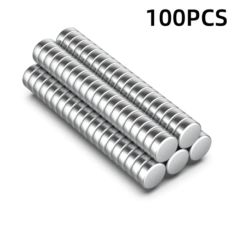 100 peças 6x2mm ímãs redondos fortes para geladeira, faça você mesmo, construção, ciência, artesanato, educação