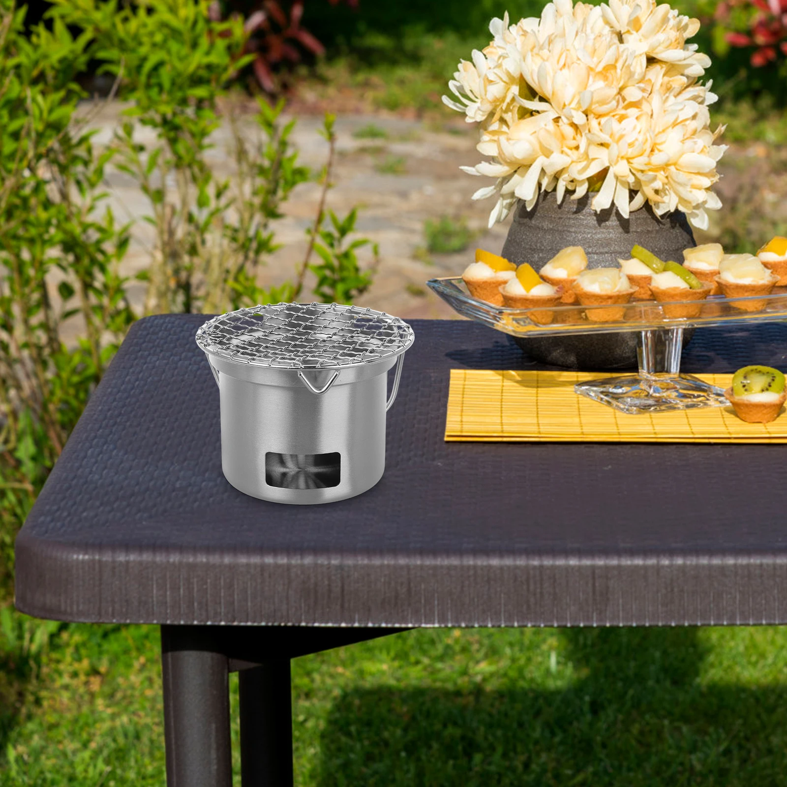 

Stainless Steel Grill Backpacking Camping Stove Barbecue Bbq for Outdoor Camper Cooking