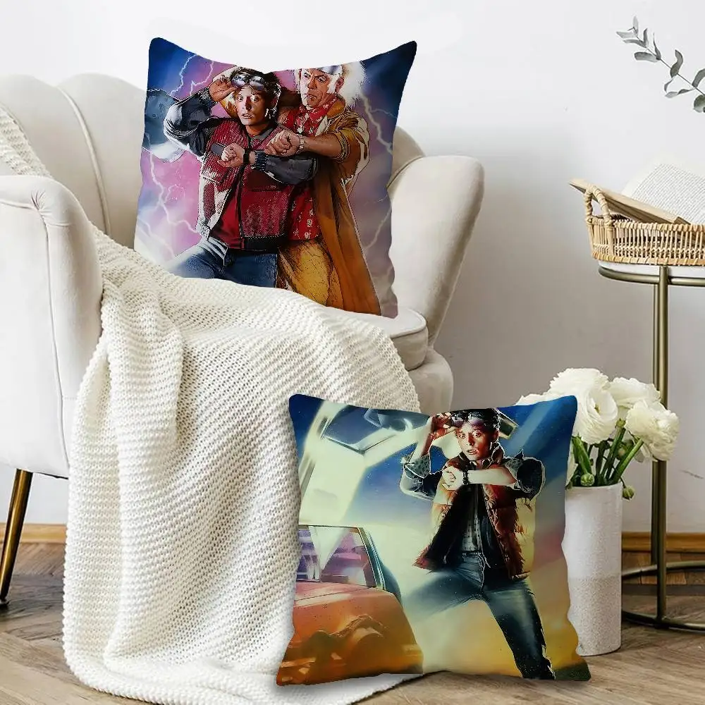Sci Fi Movie B-Back To The F-Future Pillow Gift Home Office Decoration Bedroom Sofa Car Cushion Cover case 45x45