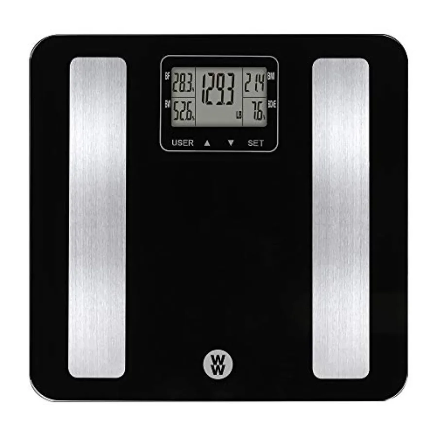 

Weight Watchers Scales by BathroomScale for Body Weight, Glass Digital Scale with Body Analysis Measures Body Fat, Body Water,