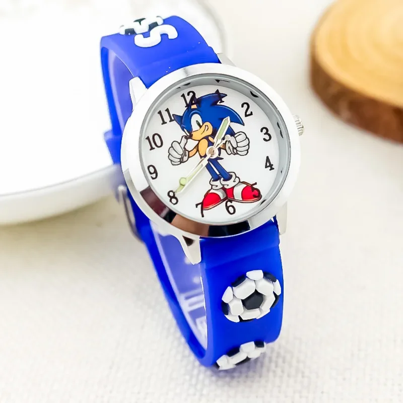 Sonic The Hedgehog Children's Quartz Watch Silicone Wristband Watch Outdoor for Children Sports Luminous Pointer Birthday Gifts