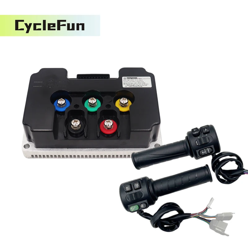 

FarDriver ND72340 V2 48V-72V DC 120A Phase 340A 2-3KW Hall Sensor Controller With T08 Throttle for Electric Motorcycle